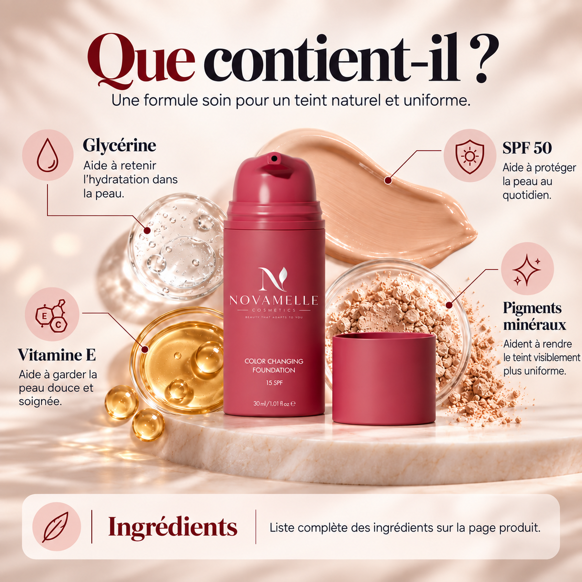 Novamelle ingrédients FR - Que contient-il ?