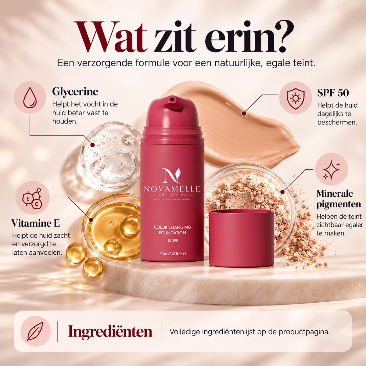 Novamelle ingrediënten NL - Wat zit erin?