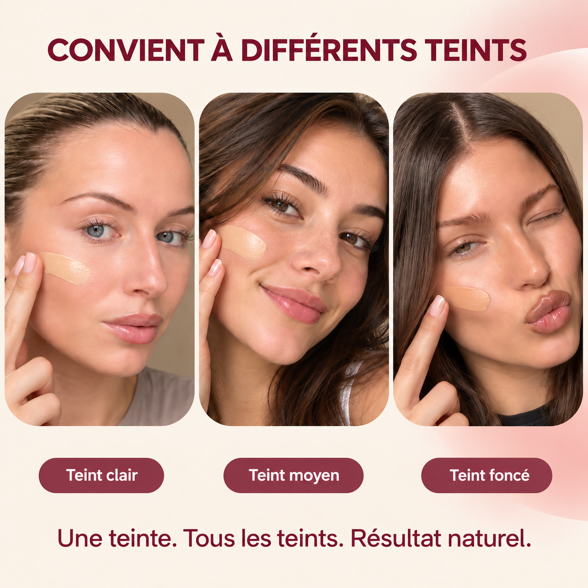 Novamelle Color Changing Foundation – skin-tones – FR